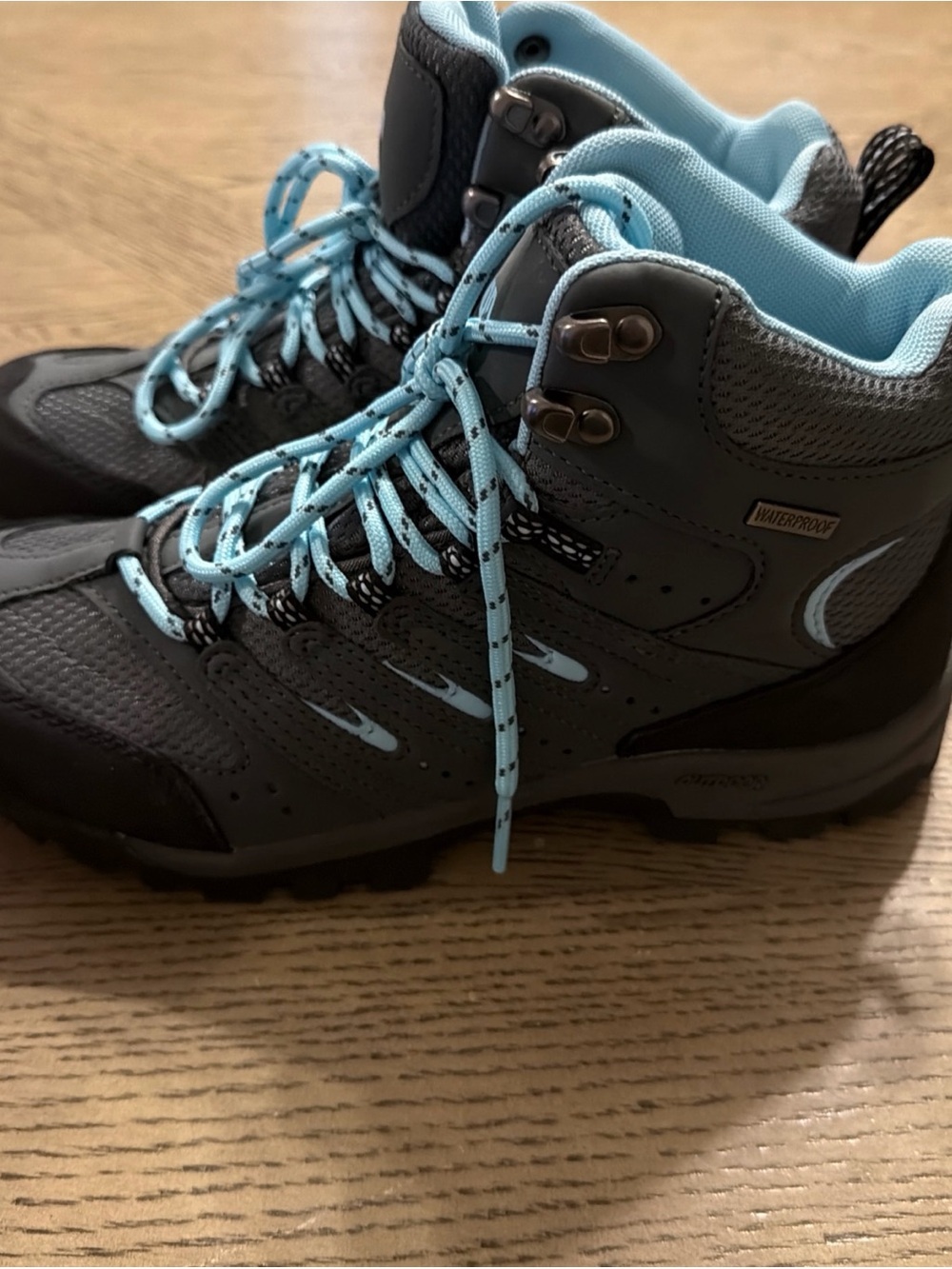 RCORD Women Hiking Boots Waterproof NonSlip Outdoor Black Aqua Size 7 - Picture 3 of 5